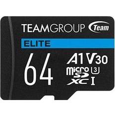 TeamGroup 64 GB Minneskort & USB-minnen TeamGroup Elite microSDXC Class 10 UHS-I U3 V30 A1 90/45MB/s 64GB