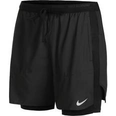 Herr - Linnebyxor Byxor & Shorts Nike Dri-FIT Stride 18cm 2-in-1 Running Shorts Men - Black