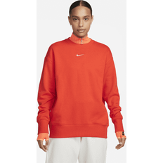 Nike Oversize-Sweatshirt in Rot mit Mini-Swoosh