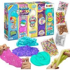 Craze Compound Mix Studio lerset med Magic Slime, Cloud Slime, Fluffy Mellow, Magic Sand & Soft Slime – modelleringsmassa slime för barn och barn, leksaker från 3 år, 34248