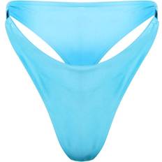 PrettyLittleThing High Leg String Side Bikini Bottoms - Bright Blue