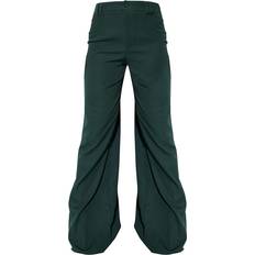 8 - Dam - Kostymbyxor PrettyLittleThing Woven Double Belt Loop Suit Trousers - Dark Green