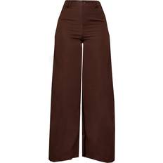 8 - Dam - Kostymbyxor PrettyLittleThing Woven Double Belt Loop Suit Trousers - Chocolate Brown