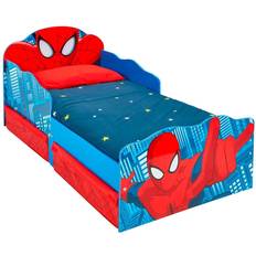 Hello Home Blåa Sängar Hello Home Spider Man Toddler Bed with Light Up Eyes & Storage 77x143cm