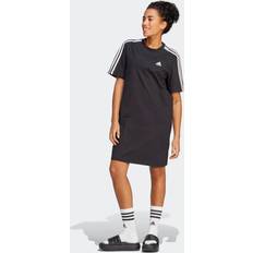 Adidas Dam Överdelar adidas Essentials 3-Stripes Single Jersey Boyfriend Tee Dress Black Womens