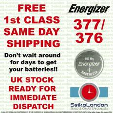 Energizer 377 sr626sw sr66 1.55v silver oxide watch battery