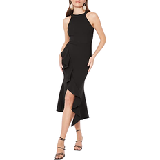Dam - Dragkedja - Enfärgade - Midiklänningar Trendyol Collection Wrap Cut Midi Dress - Black