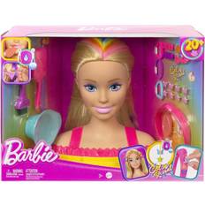 Barbie Stylingdockor Dockor & Dockhus Barbie Deluxe Styling Head Totally Hair Blonde Rainbow Hair HMD78