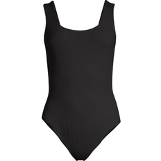 Casall Baddräkter Casall Square Neck Rib Swimsuit - Black