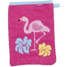 Playshoes Babyhanddukar Playshoes Frottee-Waschhandschuh Flamingo pink