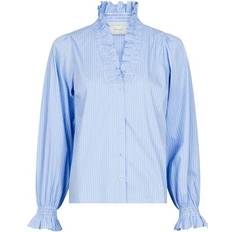 Neo Noir Brielle Stripe Shirt - Light Blue