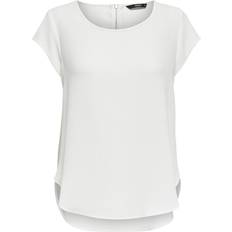 32 - Dam Blusar Only Vic Loose Short Sleeve Top - White/Cloud Dancer