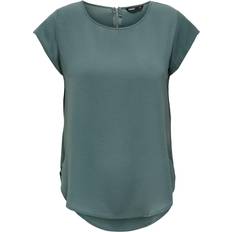 32 - Dam Blusar Only Vic Loose Short Sleeve Top - Green/Balsam Green