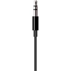3.5mm kablar - Svarta Apple Lightning - 3.5mm M-M 1.2m