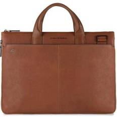 Piquadro Bruna Datorväskor Piquadro Mens briefcase black ca4021b3 light brown leather expandable bag