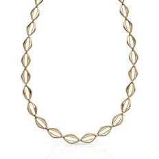 Elements gold open eye link necklace gold