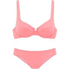 Polyamid Bikiniset s.Oliver T-shirt Bra Bikini Set - Pink