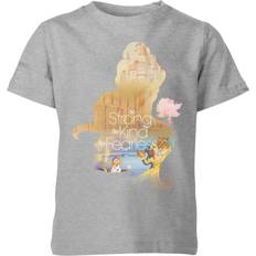 Disney Kid's Princess Filled Silhouette Belle T-shirt - Grey