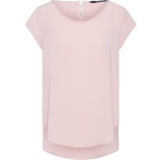 Only Dam Blusar Only Vic Loose Short Sleeve Top - Pink