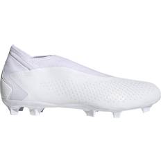 Adidas 37 ⅓ - Unisex Fotbollsskor adidas Predator Accuracy.3 Laceless Firm Ground - Cloud White/Core Black