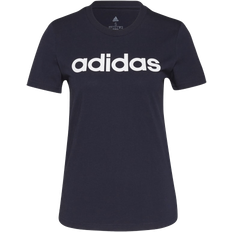 Adidas Blåa - Bomull - Dam - Långa kjolar T-shirts adidas Women's Loungewear Essentials Slim Logo T-shirt - Legend Ink/White