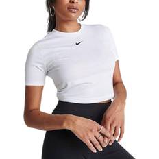 Nike Dam - Elastan/Lycra/Spandex - Vita T-shirts Nike Women's Essential Crop T-shirt - White