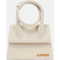 Beige - Vridlås Axelremsväskor Jacquemus Light Greige Le Chiquito Noeud Linen-blend Top-handle bag