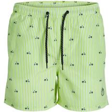 Bomull - Herr Badkläder Jack & Jones Printed Swim Shorts Grön
