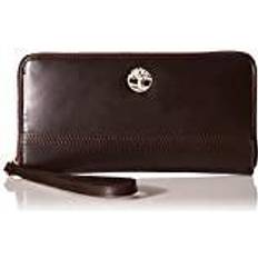 Timberland women's leather rfid zip around wallet with strap wristlet