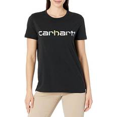 Carhartt Dam T-shirts & Linnen Carhartt Lightweight Multicolor Logo Graphic T-Shirt Black Women's Clothing Black