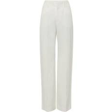 Chloé Dam Byxor Chloé Wide-leg trousers White 56% Viscose, 44% Ramie