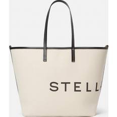 Stella McCartney Dam Väskor Stella McCartney Womens Ecru Logo-print Organic-cotton Tote bag
