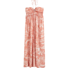 Blommiga - Dam - Midiklänningar - Viskos H&M Tie-Detail Suit - Apricot/Floral