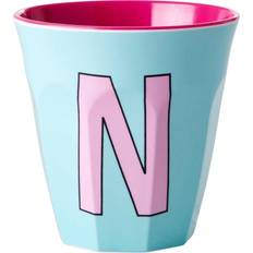 Rice Nappflaskor & Servering Rice Pinkish Colors Melamine Alphabet Cup N N