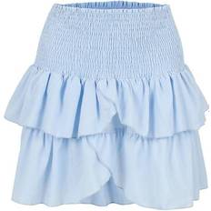 36 - Dam - Korta kjolar Neo Noir Carin R Skirt - Light Blue