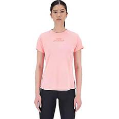 Rosa Shorts New Balance Impact Run W löpart-shirt GRAPEFRUIT HEATHER Dam