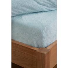 Brentfords Teddy Fleece Fitted Bed Sheet Blue