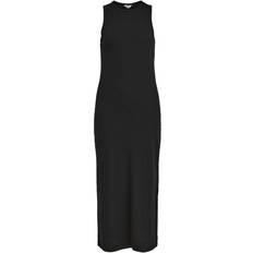 Enfärgade - Långa klänningar - XL Object Collectors Item Objjamie S/L Long Dress Noos Ribbade klänningar Black