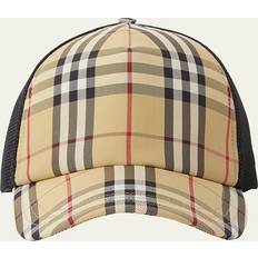 Burberry Herr Accessoarer Burberry Men's Vintage Check Trucker Hat BEIGE