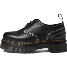 Dr. Martens 46 ½ Lågskor Dr. Martens Audrick White Stitch Leather Platform Shoes BLACK