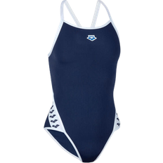 4 - Dam Baddräkter Arena Women's Icons Super Fly Solid Swimsuit - Navy White