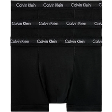 Calvin Klein Boxers - Elastan/Lycra/Spandex Kalsonger Calvin Klein Cotton Stretch Trunks 3-pack - Black Wb