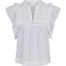 Korta klänningar - Plissering Kläder Neo Noir Jayla S Voile Top - White