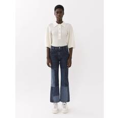 Chloé Dam Byxor & Shorts Chloé Cropped flared jeans Blue 100% Cotton