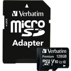 128 GB - U1 - microSDXC Minneskort Verbatim Premium MicroSDXC UHS-I U1 V10 128GB +Adapter