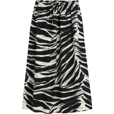 H&M Kjolar H&M Exposed Skirt - Black/Patterned