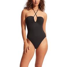 Seafolly Baddräkter Seafolly Halter Maillot One-Piece Swimsuit BLACK AU 4 US