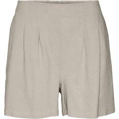Dam - Linne Shorts Vero Moda High Waist Shorts - Grey/Silver Lining