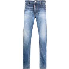 DSquared2 Paint Splatter Print Jeans - Light Blue