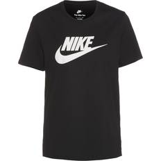 Nike Bomull - Dam - Långa kjolar - Svarta T-shirts Nike T-tröja-DX7906 T-tröja Black/White